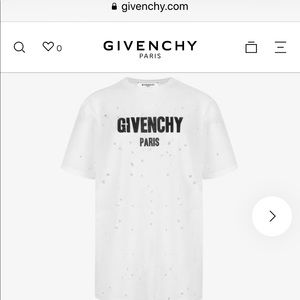 Givenchy Paris Destroyed Logo T Shirt